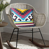 24 x 24 Square Cotton Accent Throw Pillow, Geometric Aztec Tribal Pattern, Multicolor