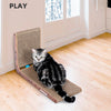 Fluffydream Cat Scratcher with Cat Toys Ball Track, Build-in Ball, L-Shaped Scratcher, Cardboard Lounge Bed, Stable and Durable, Furniture Protector, Reversible