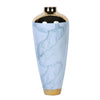 Elegant Celadon Marble Ceramic Vase with Gold Accents - Timeless Home Decor