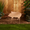 Corrugated Metal Garden Stake - Pig
