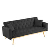 BLACK Convertible Folding Futon Sofa Bed , Sleeper Sofa Couch for Compact Living Space.