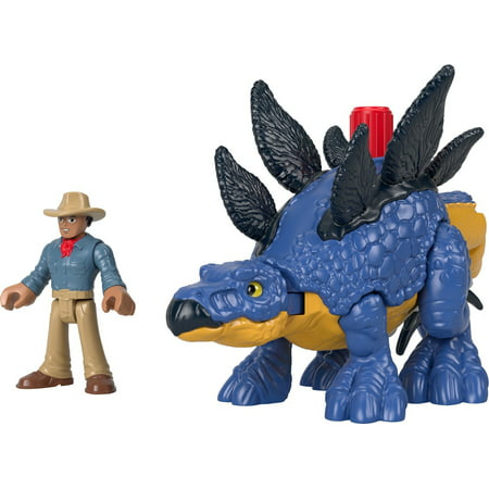 Imaginext Jurassic World Dominion Stegosaurus Dinosaur & Dr. Grant Poseable Figure Set