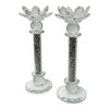 Ambrose Exquisite 2-Piece Candle Holders in Silver (Gift Box Included)