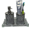 Ambrose Exquisite 3 Piece Soap Dispenser and Toothbrush Holder with Tray