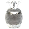Ambrose Chrome Plated Crystal Embellished Lidded Ceramic Pineapple Bowl (7 In. x 7 In. x 10.5 In.)