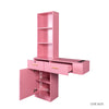 Pink modern simple hair desk, multi-layer storage space