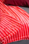 Red Striped Fleece Throw Blanket - 50 x 60