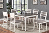 Beautiful Unique Set of 2 Side Chairs White And Grey Kitchen Dining Room Furniture Ladder back Design Chairs Cushion Upholstered