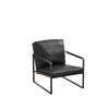 Lounge, living room, office or the reception area PU leather accent arm chair with Extra thick padded backrest and seat cushion sofa chairs,Non-slip adsorption feet,sturdy metal frame,Black