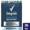 Degree Men Maximum Recovery Epsom Salt Muscle Soak Menthol  36 Oz.