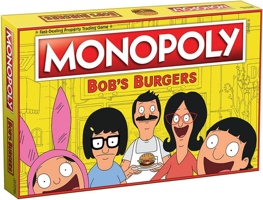 monopoly bobs burgers board game themed bob burgers tv show monopoly game officially licensed bobs burgers game