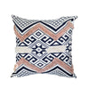 18 x 18 Handcrafted Square Jacquard Cotton Accent Throw Pillow, Geometric Tribal Pattern, White, Black, Beige