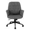 Techni Mobili Modern Upholstered Tufted Office Chair with Arms, Grey