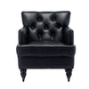 Hengming modern Style Accent Chair for Living Room,PU leather club chair ,black