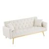 WHITE Convertible Folding Futon Sofa Bed , Sleeper Sofa Couch for Compact Living Space.