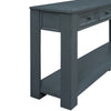 Console Table/Sofa Table with Storage Drawers and Bottom Shelf (Navy)