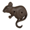Cast Iron Mouse Wall Hooks - Set of 2