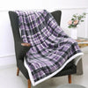 Plaid Flannel Sherpa Throw Blanket(2 Pack Set of 2)