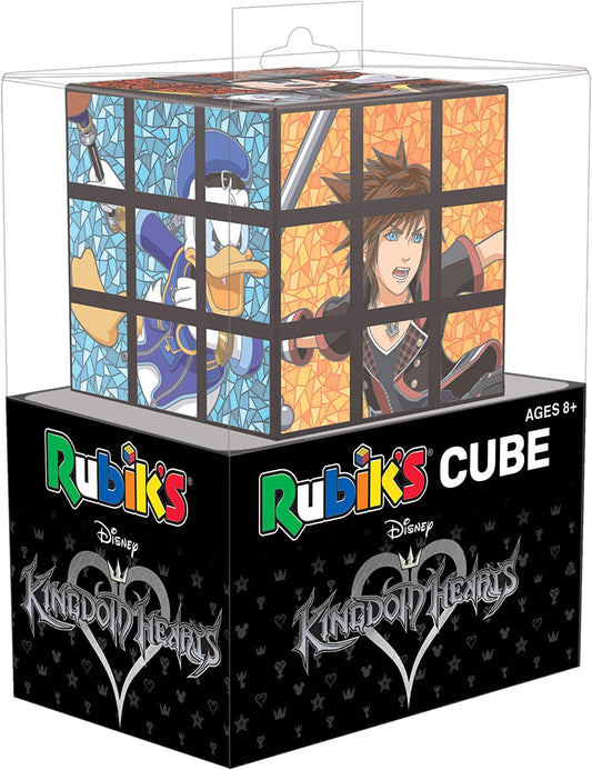 USAOPOLY Disney Kingdom Hearts Rubik's Cube | Collectible Puzzle Cube Featuring Characters - Mickey Mouse, Donald Duck, Goofy, Riku, Sora, Kairi | Officially Licensed 3x3x3 Rubiks Cube