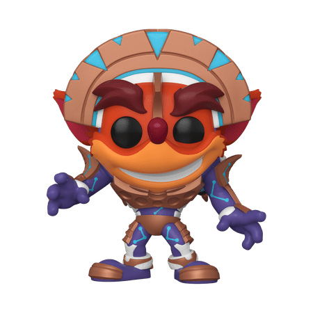 Funko POP! Games: Crash Bandicoot - Crash in Mask Armor (Metallic) - 2021 FunKon Exclusive