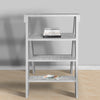 27 Inch Pinewood Ladder Bookcase, 4 Tier Open Shelves, Weathered White