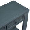 Console Table/Sofa Table with Storage Drawers and Bottom Shelf (Navy)