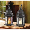 Pressed Glass Moroccan Candle Lantern - 10 inches