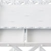 Romantic White Serving Tray with Stand with Two Drawers