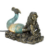 Unique Bronze-Look Mermaid Table Lamp