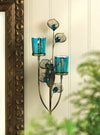 Peacock Feathers Candle Wall Sconce
