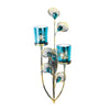 Peacock Feathers Candle Wall Sconce