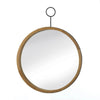 Eva Round Wood-Frame Mirror with Round Hook