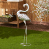 Galvanized Metal Rustic Flamingo Garden Decor