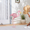 Solar Lighted Flamingo Yard Art - Leaning