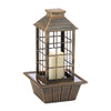 LED Candle Lantern Tabletop Water Fountain - Brushed Bronze