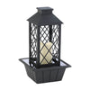 LED Candle Lantern Tabletop Water Fountain - Black