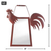 Country Rooster Wall Mirror with Handle