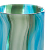 Blue Swirls Cylinder Glass Vase - 10 inches