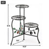Wrought Iron Apple Triple Plant Stand