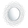 Metal Geometric Wall Mirror - White