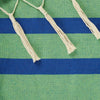 Hammock Chair with Tassel Fringe - Blue and Green Stripes