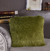 Decorative Shaggy Pillow with Lurex (18-in x 18-in)