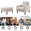 [Video] Welike Modern Fabric Single Sofa Chair, Living room chair, Comfortable Armchair with Solid Wood Legs, Tufted Chair for Reading or Lounging
