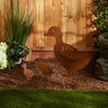 Duck Family Rustic Garden Stake Set