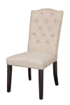 ACME Gerardo Side Chair (Set-2) in Beige Linen & Weathered Espresso 60822
