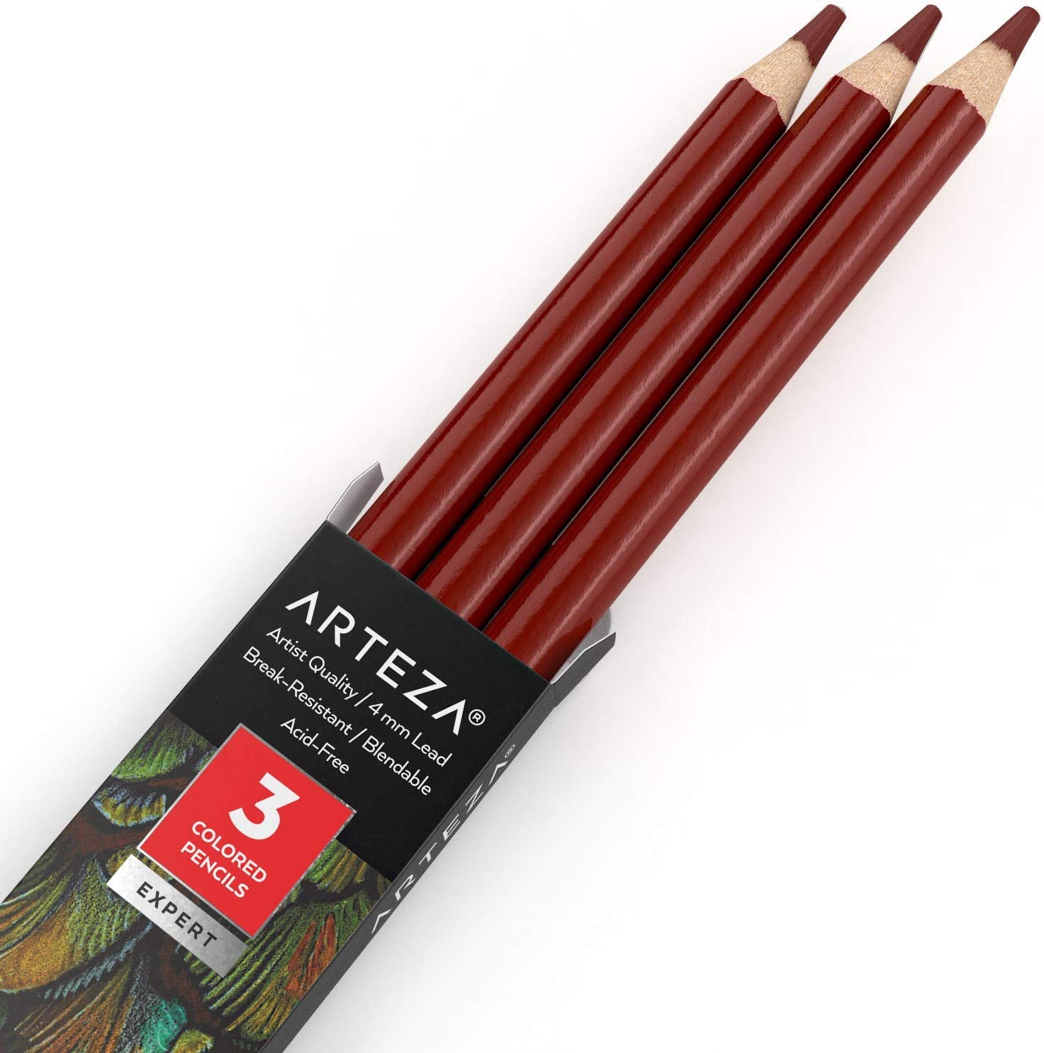Arteza Colored Pencils, Pack of 3, A212 Passion Fruit Red