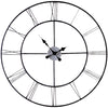 Oversized 30-inch Black Wall Clock with Roman Numerals