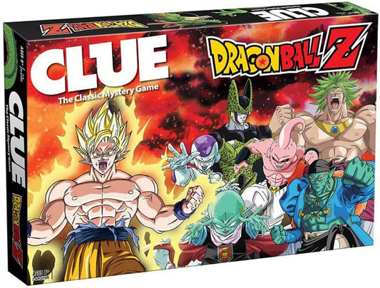 dragon ball z clue collectible clue board game featuring anime show officially licensed game with familiar locations and iconic characters from dragon ball show