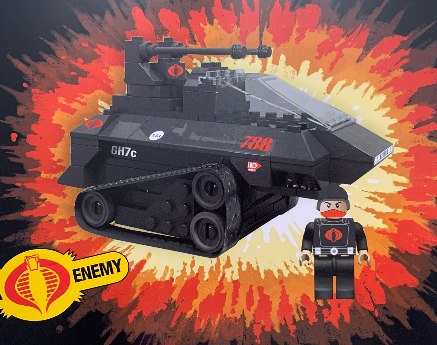 G.I. Joe 100pc COBRA H.I.S.S. Construction Set Item #GJ3522-01 Hasbro - Fashions for Home