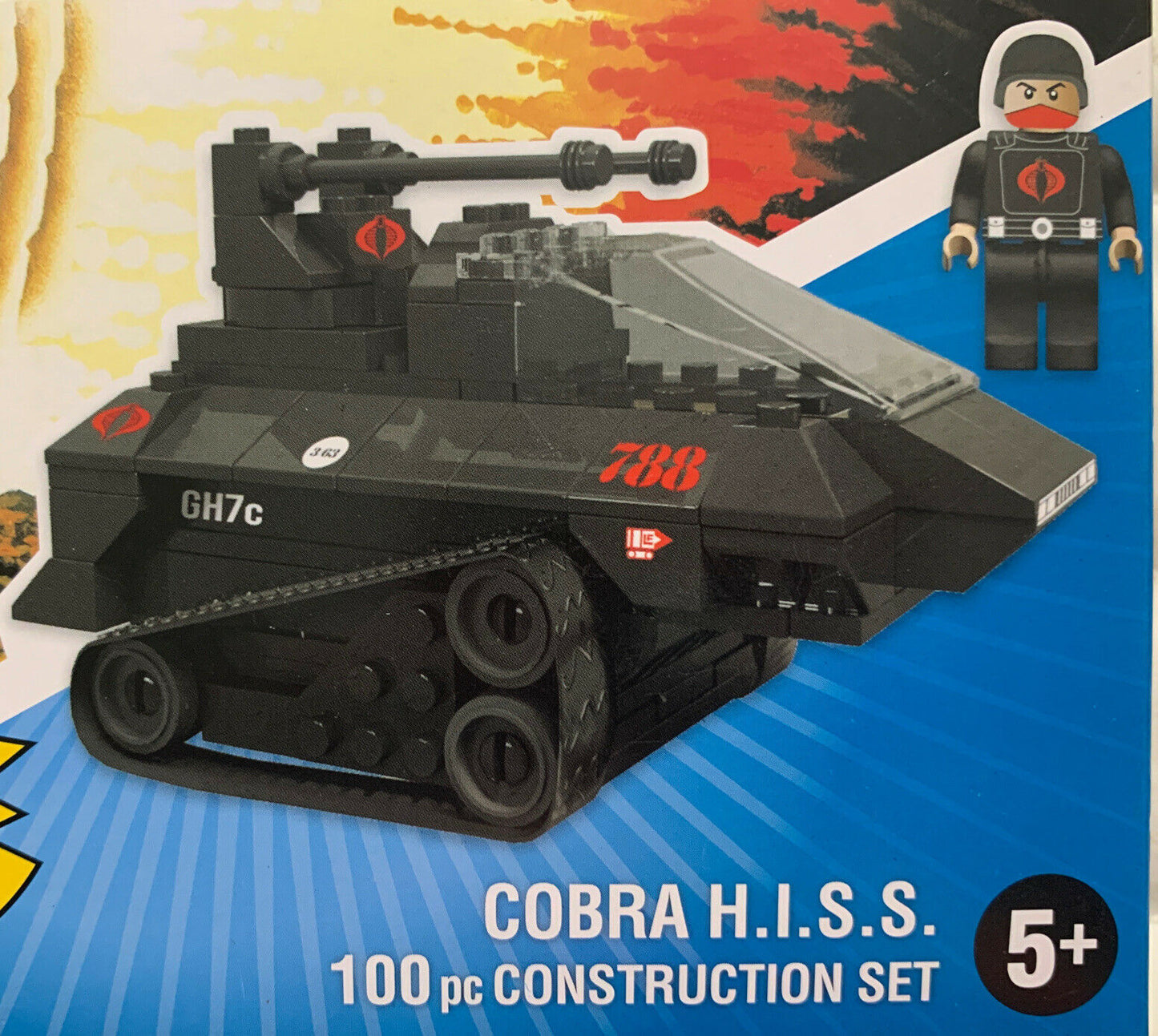 G.I. Joe 100pc COBRA H.I.S.S. Construction Set Item #GJ3522-01 Hasbro - Fashions for Home
